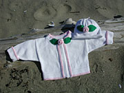 Image: Girl's Rosebud Cardigan and Hat