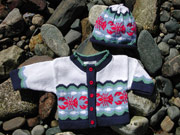 Image: Lobster Cardigan and Hat